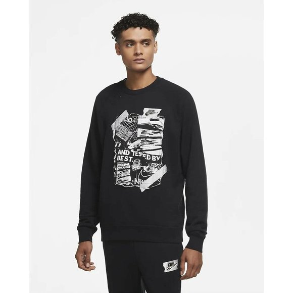 Nike Other - Nike Punk Crew French Terry Sweatshirt Size M Mens Black